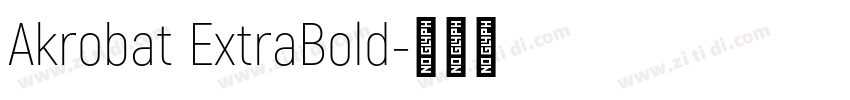 Akrobat ExtraBold字体转换